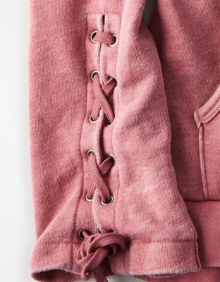 Женские худи American Eagle AE AEO LACE UP COLUMN SLEEVE — фото 6