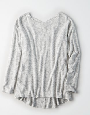 Женские свитеры American Eagle AE Soft & Sexy Cross Back Pullover — фото 3