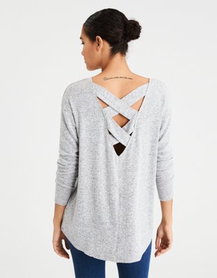 Женские свитеры American Eagle AE Soft & Sexy Cross Back Pullover — фото 2