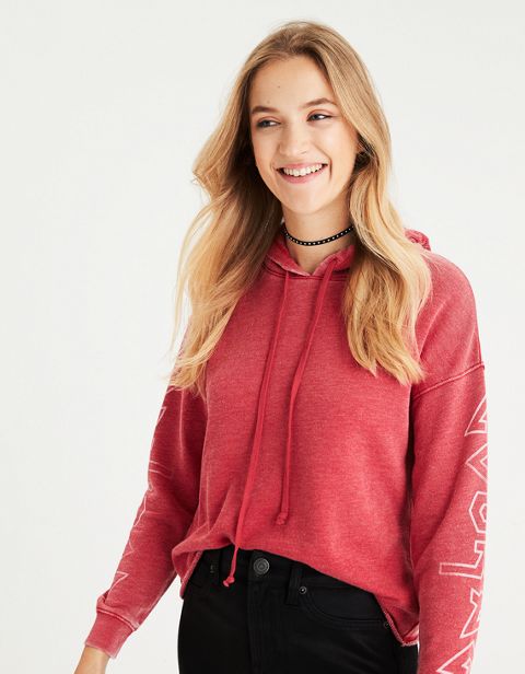 Женские худи American Eagle AE Graphic-Sleeve