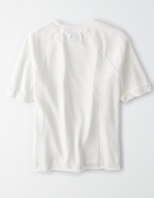 Женские худи American Eagle AE Fleece Short Sleeve Crew Neck Sweatshirt — фото 2