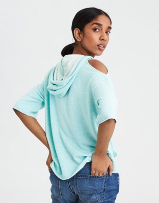 Женские худи American Eagle AE Short Sleeve Cold Shoulder — фото 2