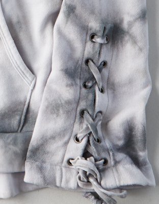 Женские худи American Eagle AE LACE UP SLEEVE — фото 6