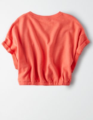 American Eagle AE Boxy Roll Sleeve Crew — фото 4