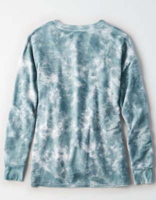 Женские худи American Eagle AE Tie Dye Long Sleeve Crew Neck Sweatshirt — фото 4