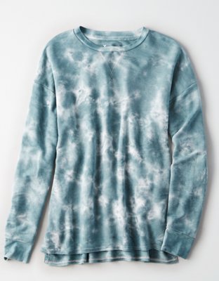 Женские худи American Eagle AE Tie Dye Long Sleeve Crew Neck Sweatshirt — фото 3