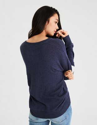 Женские худи American Eagle AE Plush Arm Stripe Crew Neck Sweatshirt — фото 2