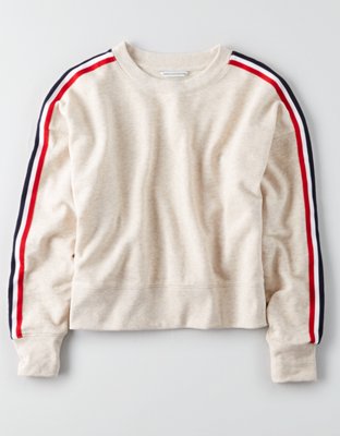 Женские худи American Eagle AE Arm Stripe Crew Neck Sweatshirt — фото 3