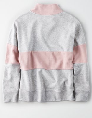 Женские худи American Eagle AE Half Zip Color Block Sweatshirt — фото 4