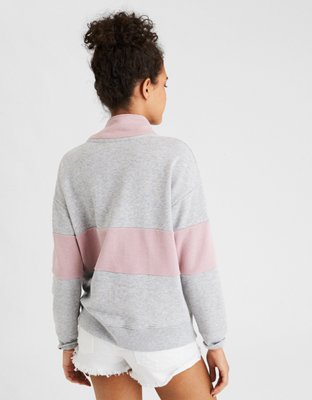 Женские худи American Eagle AE Half Zip Color Block Sweatshirt — фото 2