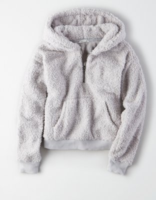 AE Fuzzy Teddy 1/4 Zip Hoodie