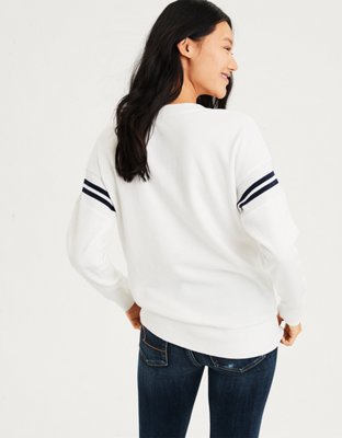 American Eagle AE Ahhmazingly Soft Arm Stripe Crew — фото 2