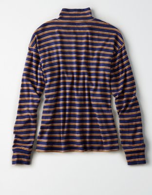 Женские мягкие игрушки American Eagle AE Plush Striped Mock Neck Top — фото 4