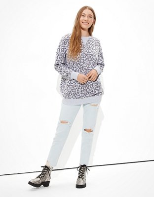 white tunic sweatshirt