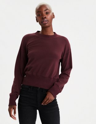 AE Fleece Cropped Crew Neck Sweatshirt