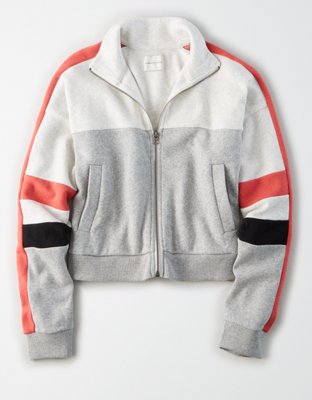 Женские худи American Eagle AE Fleece Color Block Zip Up Sweatshirt — фото 3