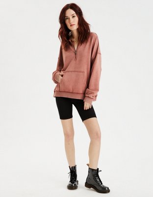 Женские худи American Eagle AE Fleece Half Zip Up Sweatshirt — фото 5