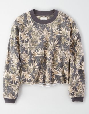 Женские худи American Eagle AE Fleece Printed Crew Neck Sweatshirt — фото 3
