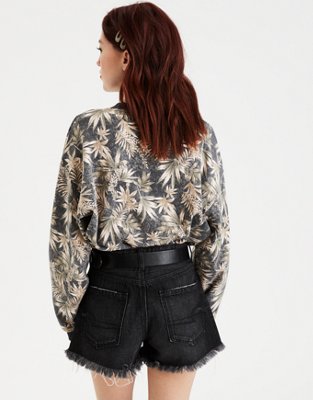 Женские худи American Eagle AE Fleece Printed Crew Neck Sweatshirt — фото 2