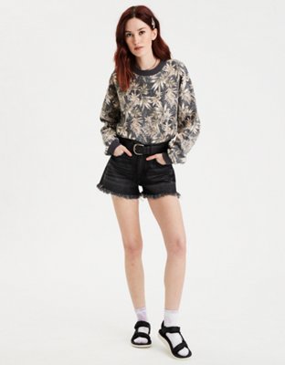 Женские худи American Eagle AE Fleece Printed Crew Neck Sweatshirt — фото 5
