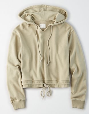 cinched waist cropped hoodie