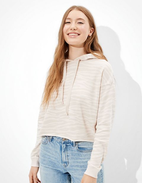 Женские худи American Eagle AE Fleece Cropped