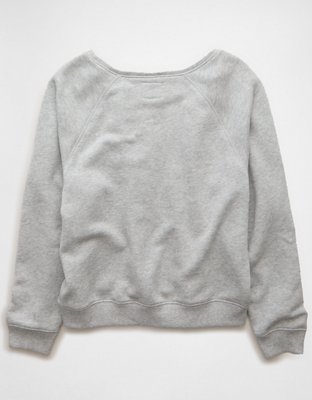 AE Notre Dame College Graphic Off The Shoulder Sweatshirt
