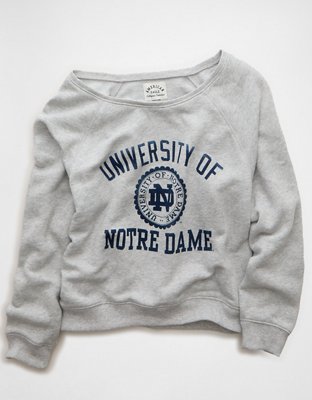 AE Notre Dame College Graphic Off The Shoulder Sweatshirt