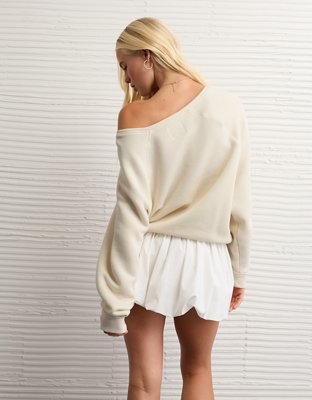 AE Georgia Bulldogs Graphic Off The Shoulder Sweatshirt