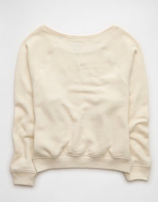 AE Oklahoma Sooners Graphic Off The Shoulder Sweatshirt