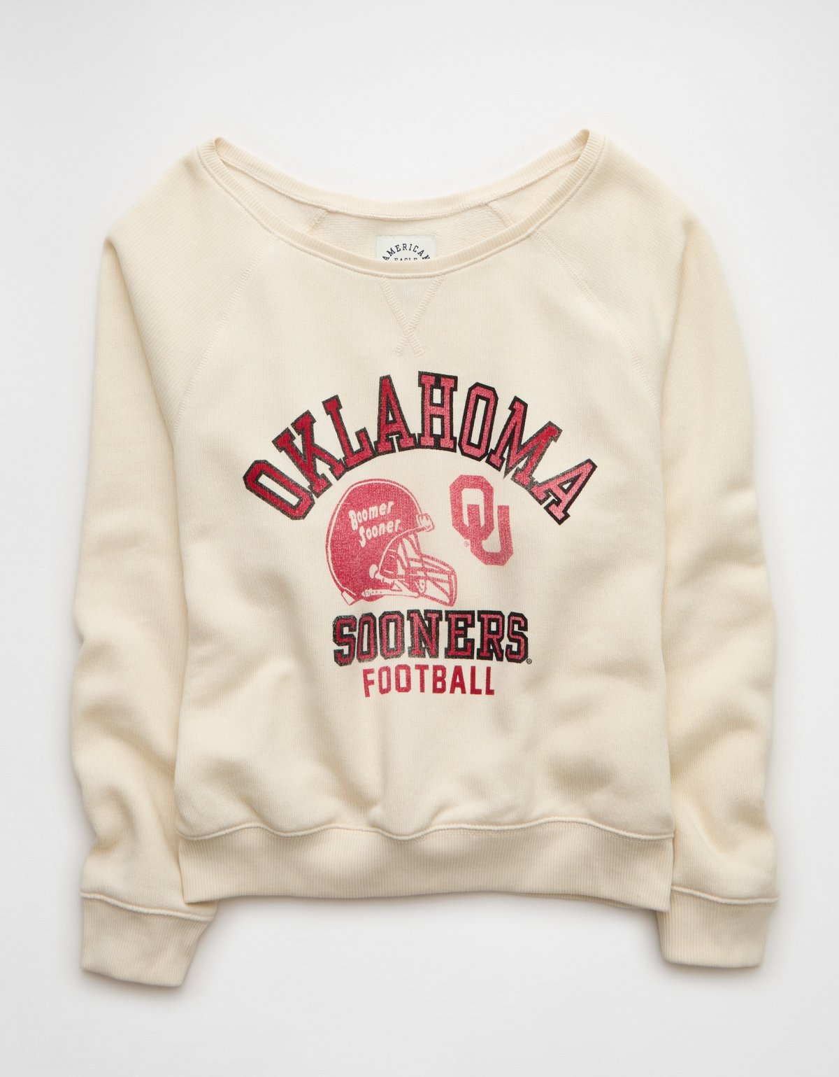 AE Oklahoma Sooners Graphic Off The Shoulder Sweatshirt - image 3