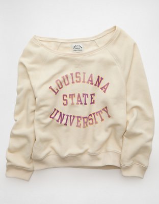 AE LSU Tigers Graphic Off The Shoulder Sweatshirt