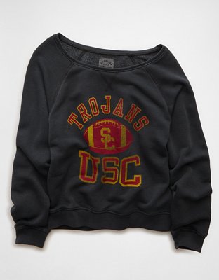 AE USC Trojans Graphic Off The Shoulder Sweatshirt
