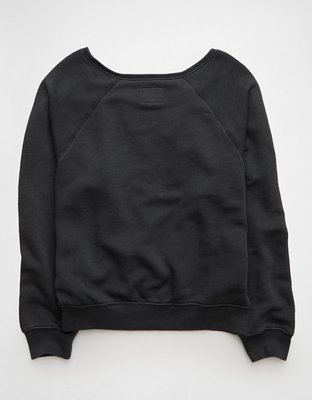 AE Wisconsin Badgers Graphic Off The Shoulder Sweatshirt