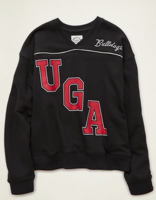 AE Georgia Bulldogs V-Neck Graphic Sweatshirt