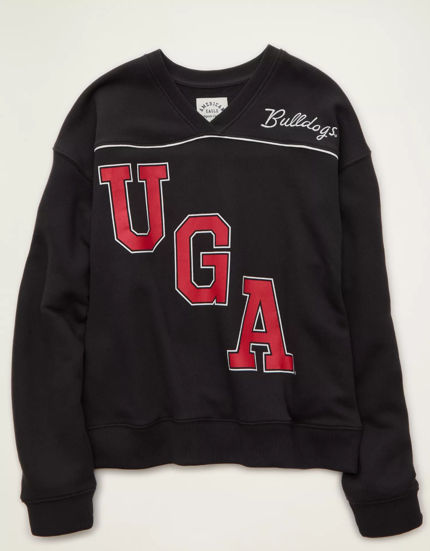 AE Georgia Bulldogs V-Neck Graphic Sweatshirt - thumbnail 3