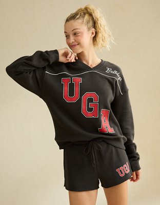 AE Georgia Bulldogs V-Neck Graphic Sweatshirt
