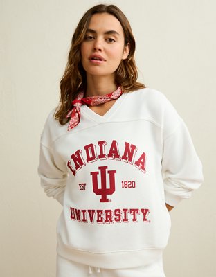AE Indiana Hoosiers V-Neck Graphic Sweatshirt