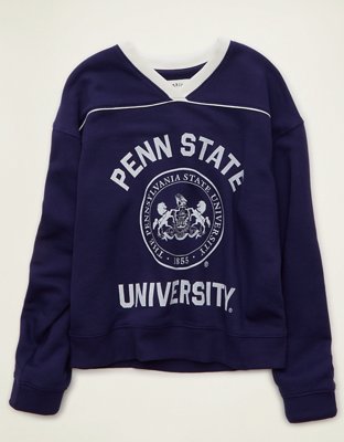 Женская толстовка American Eagle AE Penn State V-Neck Graphic, цвет: Тёмно-синий — фото 3