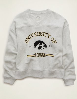 Женская толстовка American Eagle AE Iowa Hawkeyes V-Neck Graphic, цвет: Чёрный — фото 3