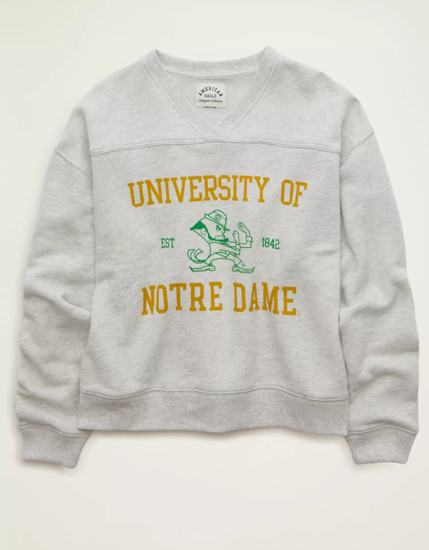 AE Notre Dame V-Neck Graphic Sweatshirt - thumbnail 3