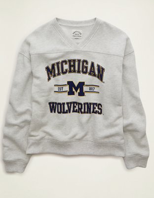 AE Michigan Wolverines V-Neck Graphic Sweatshirt
