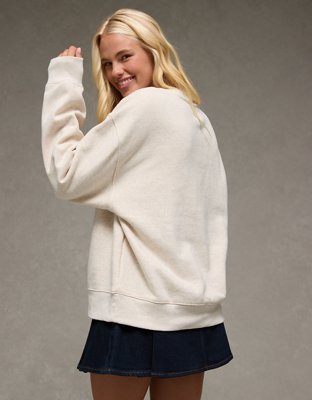 AE Everyday Luxe Sporty Graphic Crew Neck Sweatshirt