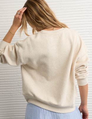 AE Everyday Luxe Sporty Graphic Crew Neck Sweatshirt