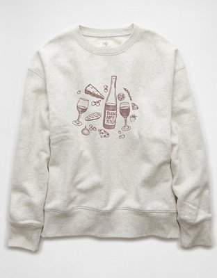 AE Everyday Luxe Food Graphic Crew Neck Sweatshirt