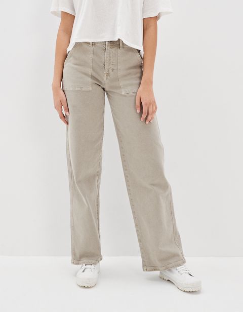 Женские брюки American Eagle AE Stretch Super High-Waisted Baggy Wide-Leg Pant