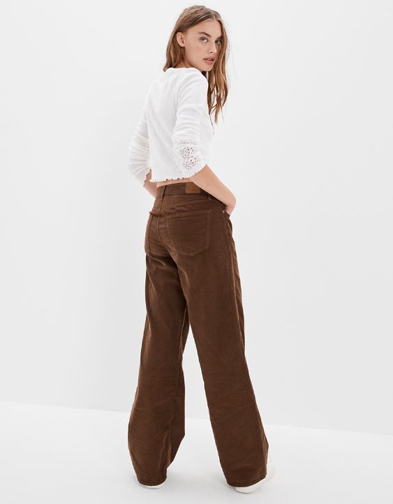 AE Lightweight Corduroy Low-Rise Baggy Wide-Leg Pant