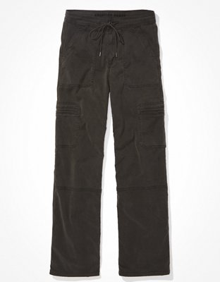 AE Dreamy Drape Stretch Super High-Waisted Baggy Wide-Leg Cargo Pant