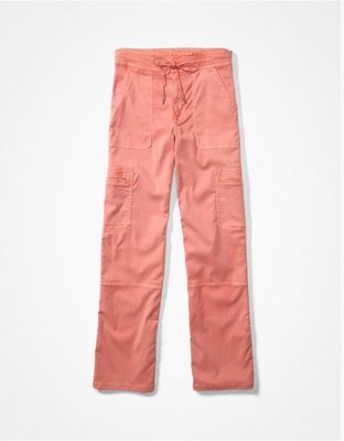 Женские брюки American Eagle AE Dreamy Drape Stretch Super High-Waisted Baggy Wide-Leg Cargo Pant — фото 3