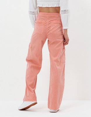 AE Dreamy Drape Stretch Super High-Waisted Baggy Wide-Leg Cargo Pant